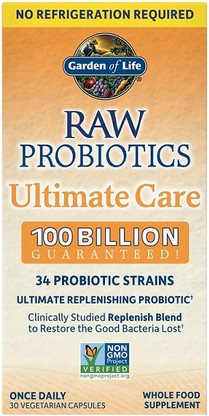 Овощные капсулы Garden Of Life Raw Probiotics Ultimate Care
