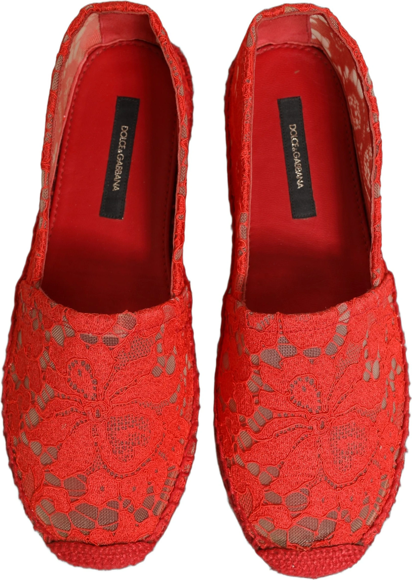 Эспадрильи-лоферы Dolce & Gabbana Красные Taormina