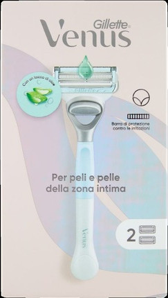 Бритва Gillette Venus для интимной зоны с 2 сменными кассетами