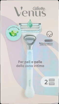 Бритва Gillette Venus для интимной зоны с 2 сменными кассетами