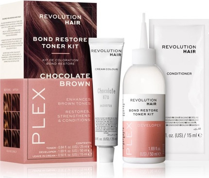 Набор для ухода за волосами Revolution Plex Bond Restore Kit Chocolate Brown