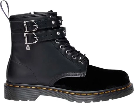 Чёрные кожаные ботинки Dr. Martens на шнуровке