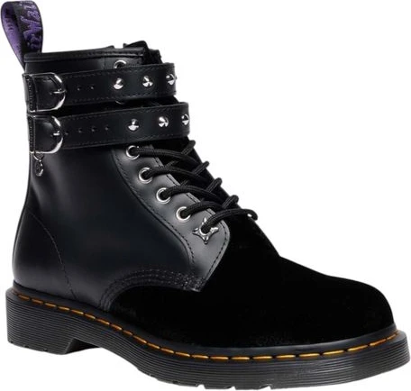 Чёрные кожаные ботинки Dr. Martens на шнуровке