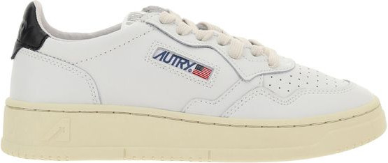 White Calf Leather Bos Taurus Low Top Sneakers