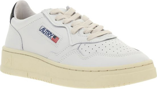 White Calf Leather Bos Taurus Low Top Sneakers