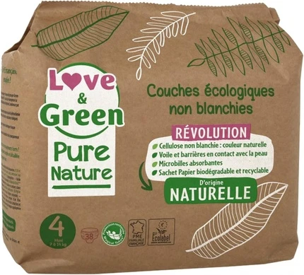 Экологичные подгузники Love & Green Pure Nature