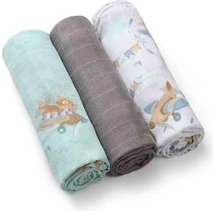 Babyono Бамбуковые подгузники Самолет 3 шт.