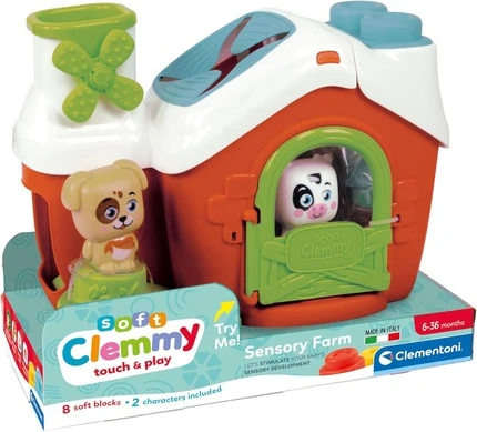 Строительные кубики Clementoni Сенсорная ферма Clemmy Soft Blocks