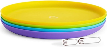 Children Plates Munchkin 4 Pieces with Waterproof Labels