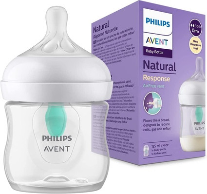 Бутылочка Philips Avent Natural с адаптивной соской и клапаном AirFree для защиты от колик