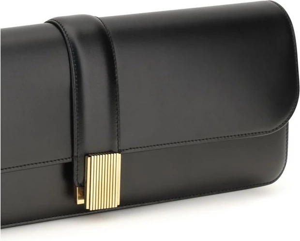 Clutch Bag Khaite Black Calf Leather Bos Taurus
