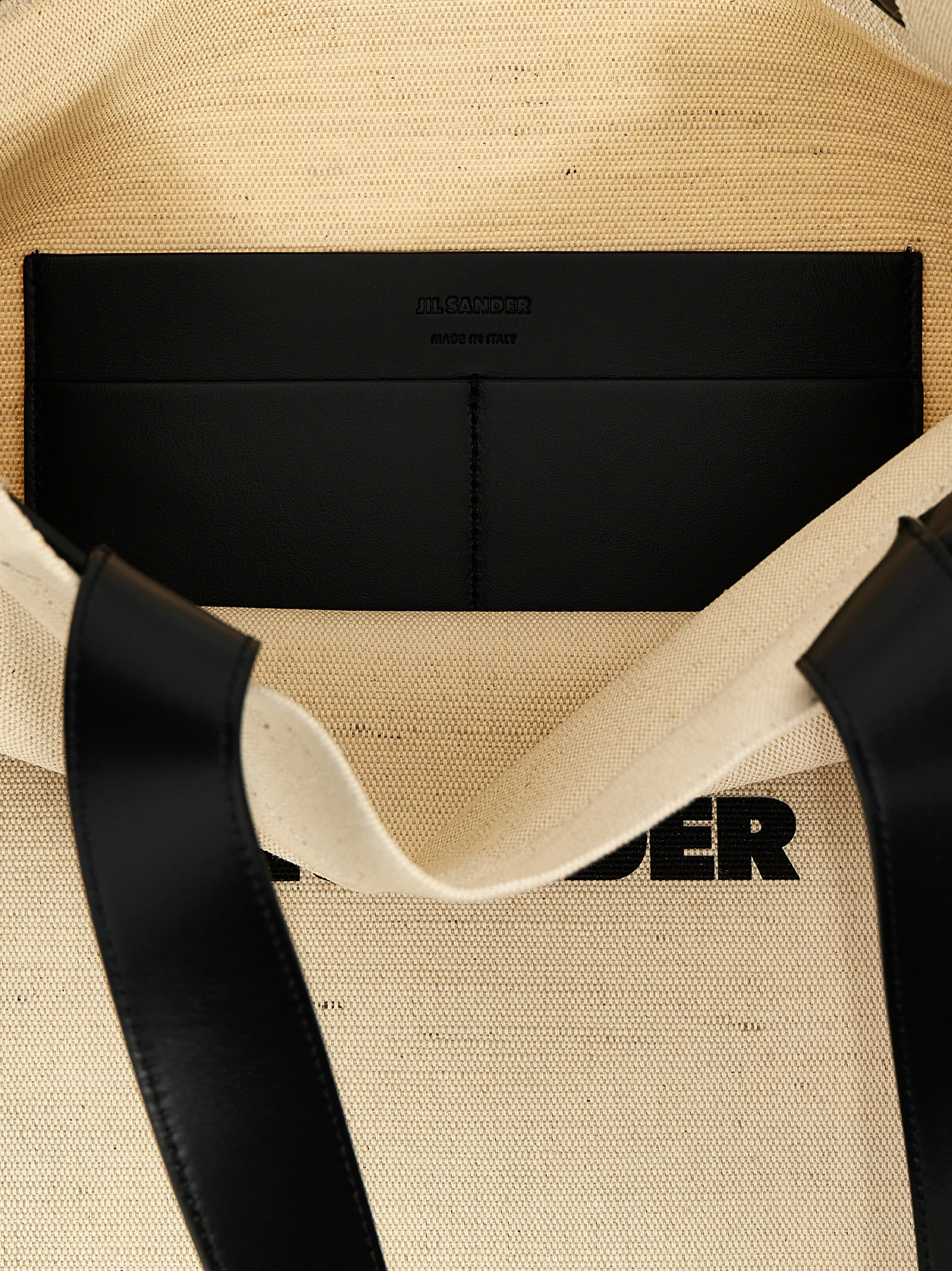 Bicolor Cotton Tote Bag Jil Sander