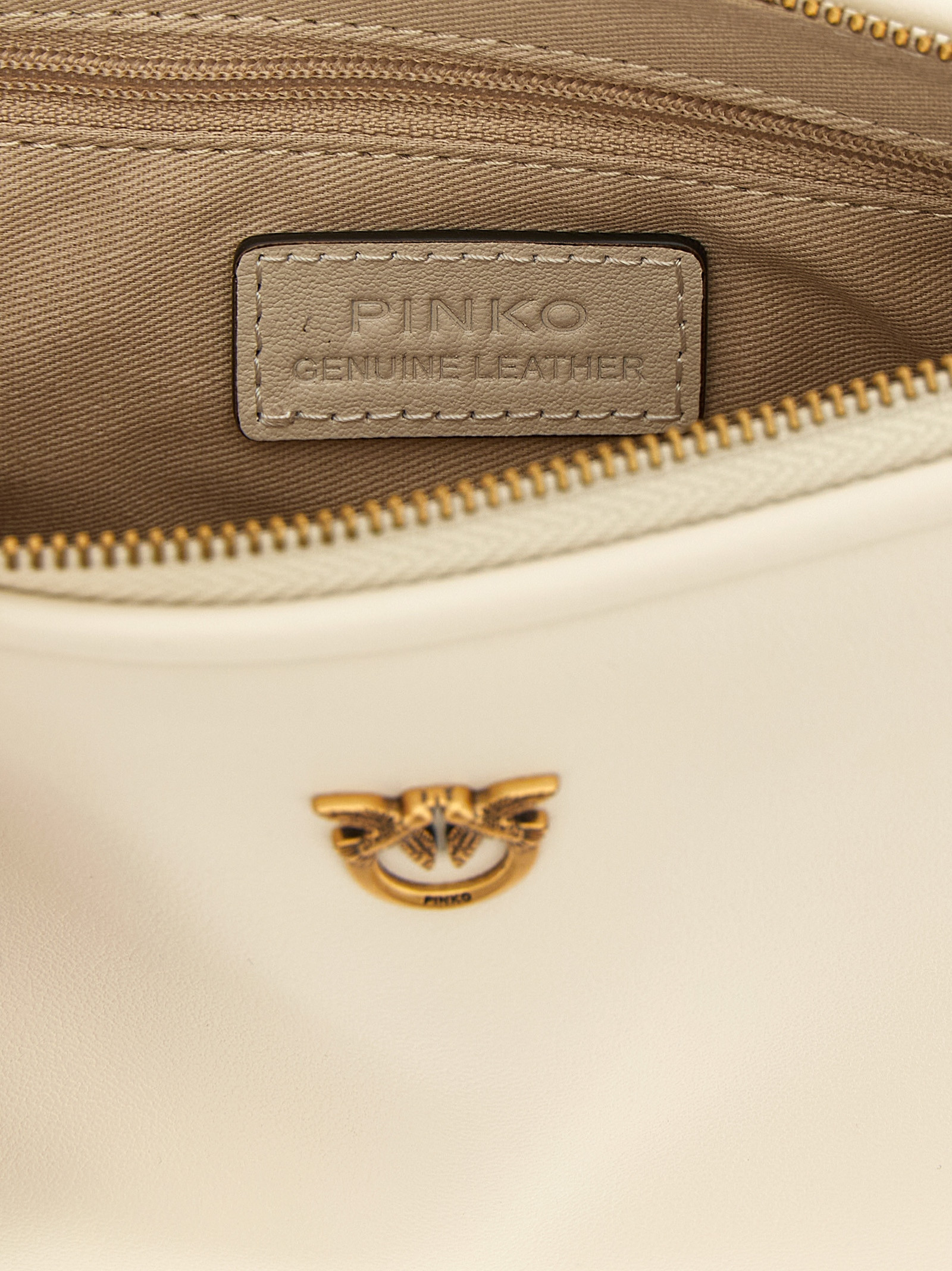 Белая сумка через плечо из кожи козы Pinko
