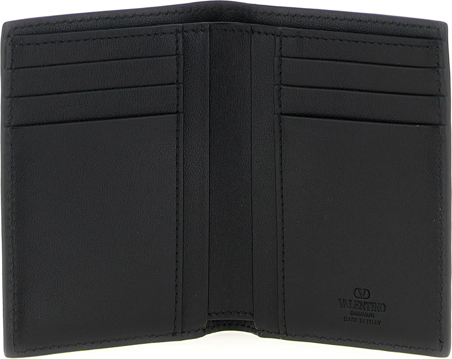 Cardholder Valentino Garavani Black Ostrich Skin