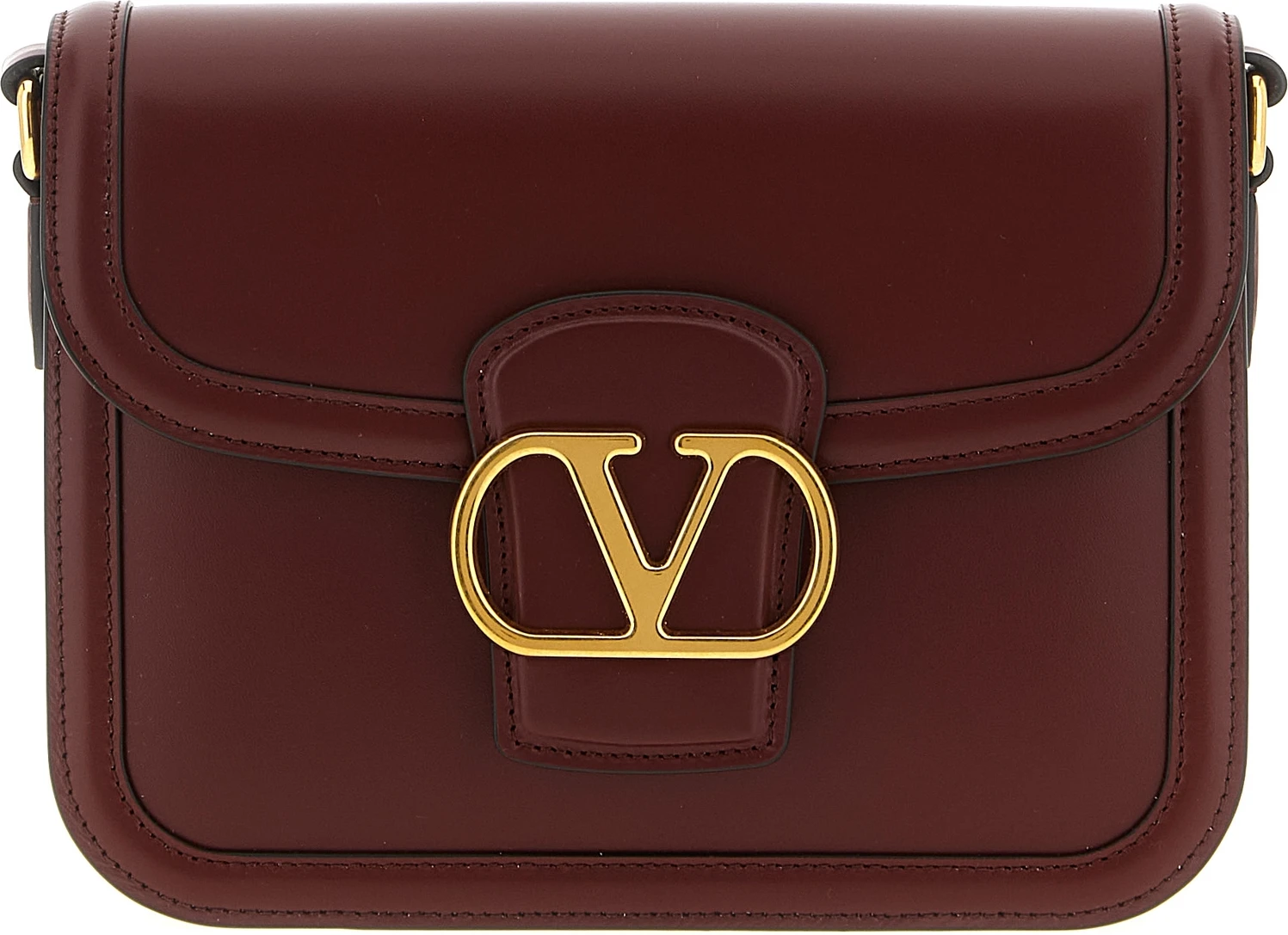 Bordeaux Calfskin Crossbody Bag Valentino Garavani
