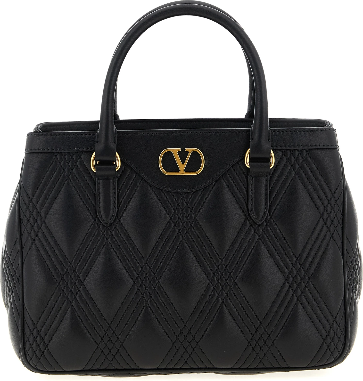 Handbag Valentino Garavani Black Lamb Leather