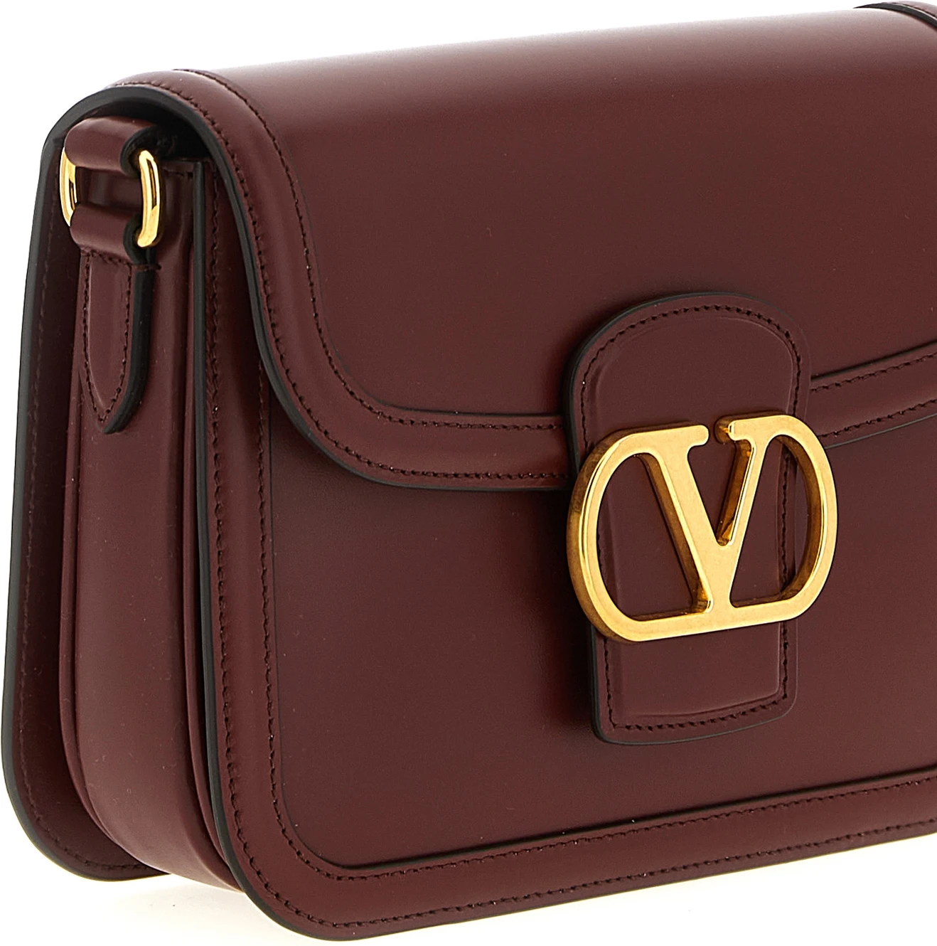 Bordeaux Calfskin Crossbody Bag Valentino Garavani
