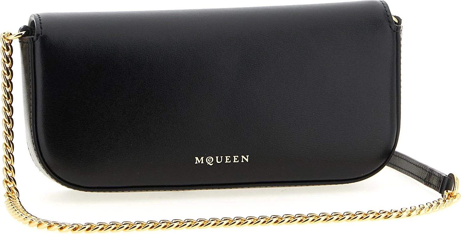 Alexander McQueen Black Calfskin Crossbody Bag