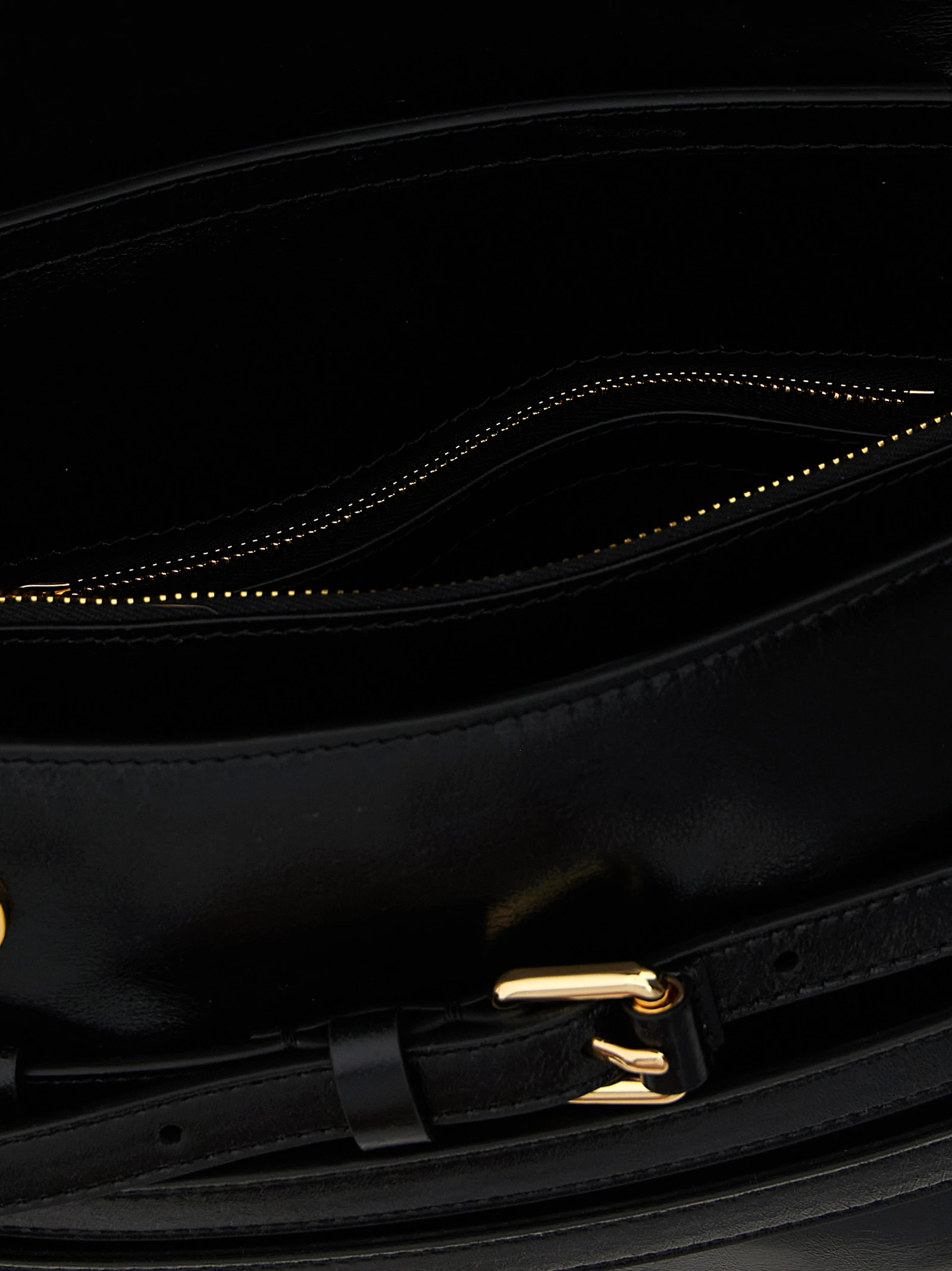 Black Leather Crossbody Bag Moschino
