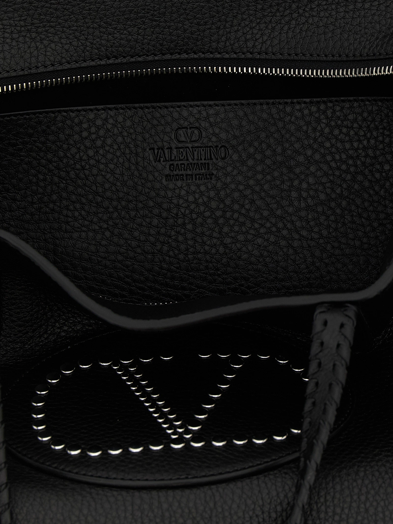 Black Calfskin Tote Bag Valentino Garavani