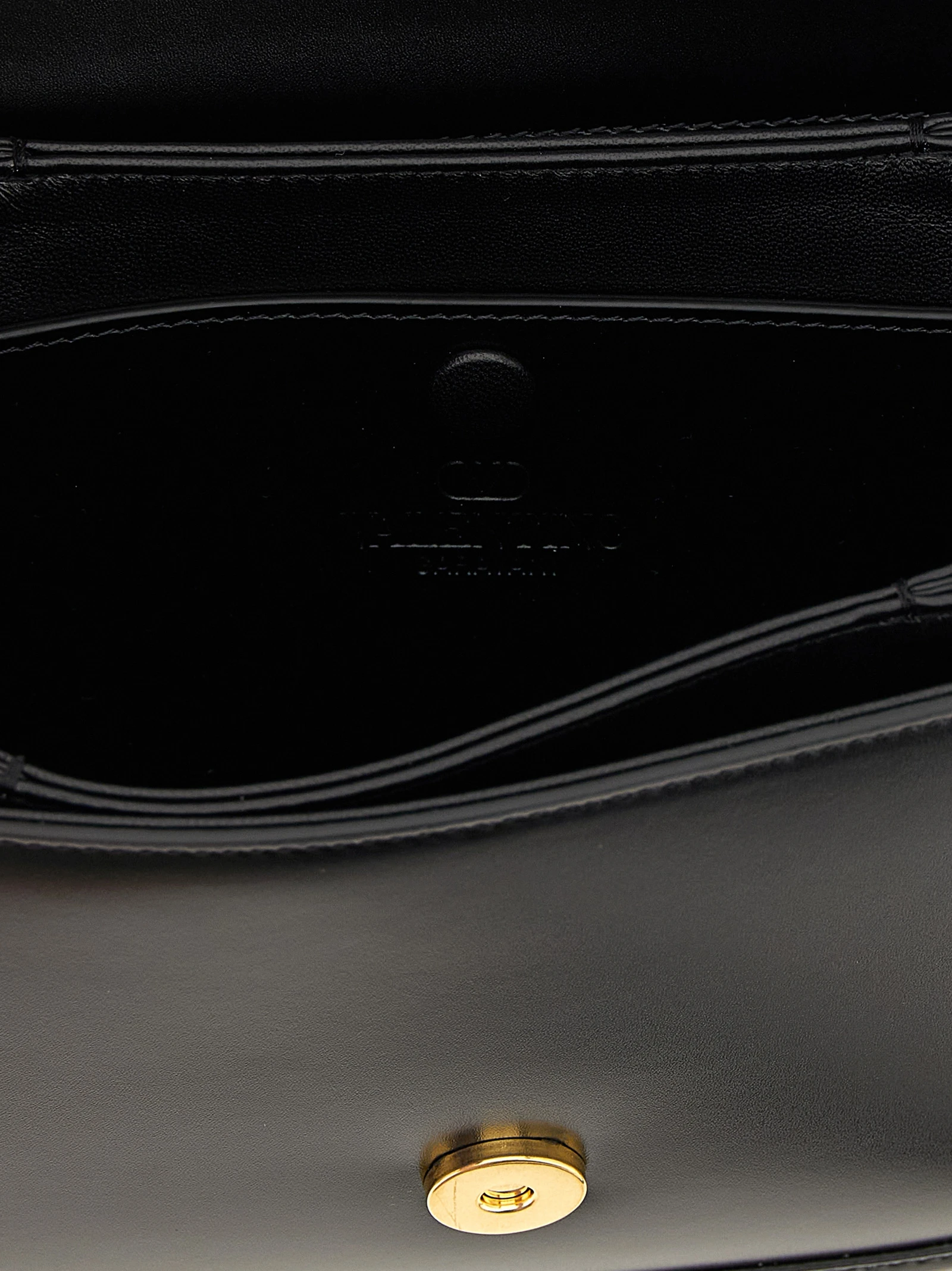 Black Calfskin Leather Crossbody Bag