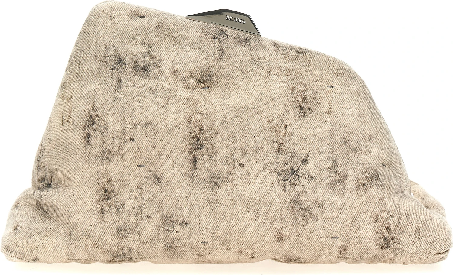 Gray Leather Clutch Bag The Attico