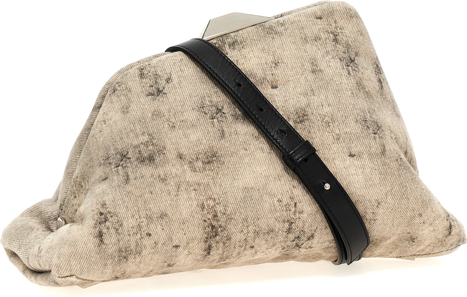Gray Leather Clutch Bag The Attico