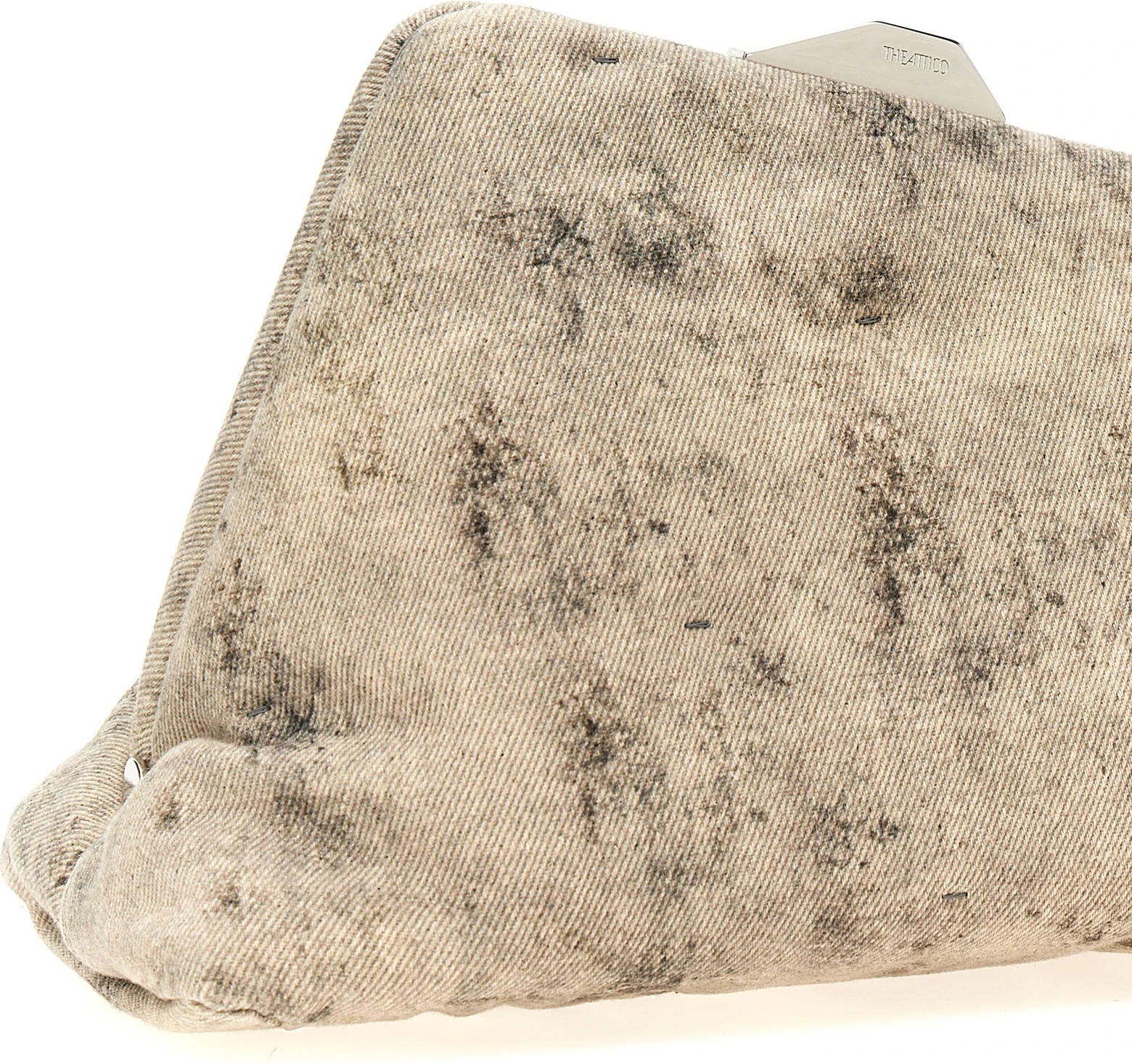 Gray Leather Clutch Bag The Attico