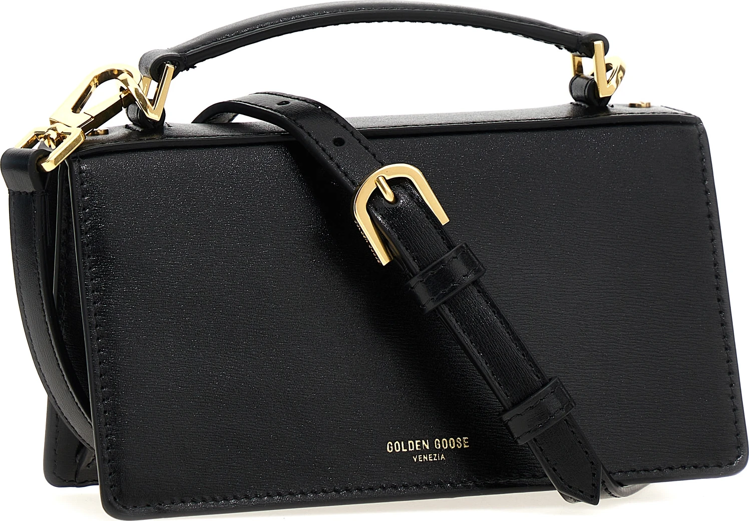 Handbag Black Cowhide Golden Goose Venezia Small