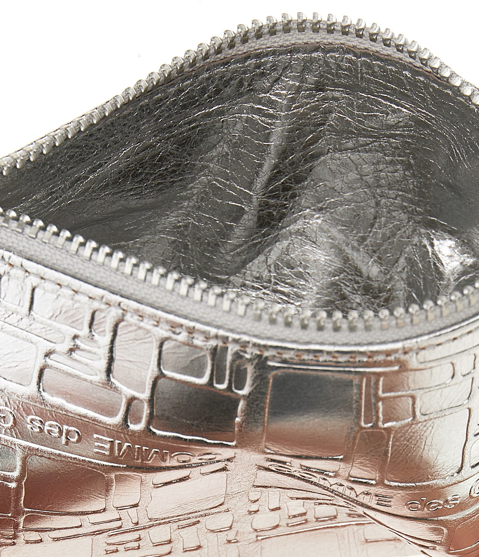 Cardholder Comme Des Garcons Silver Calfskin