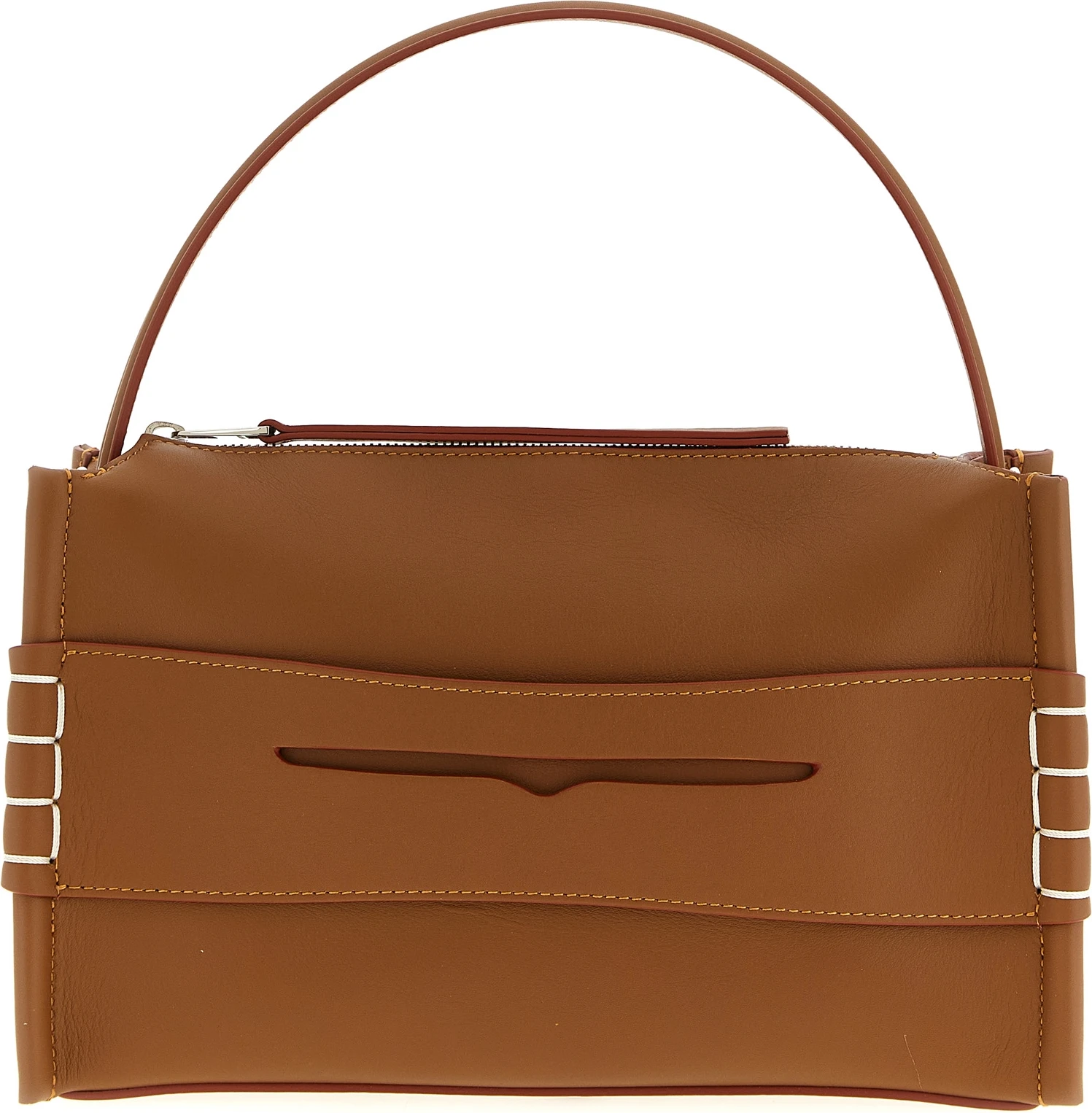 Brown Calfskin Shoulder Bag
