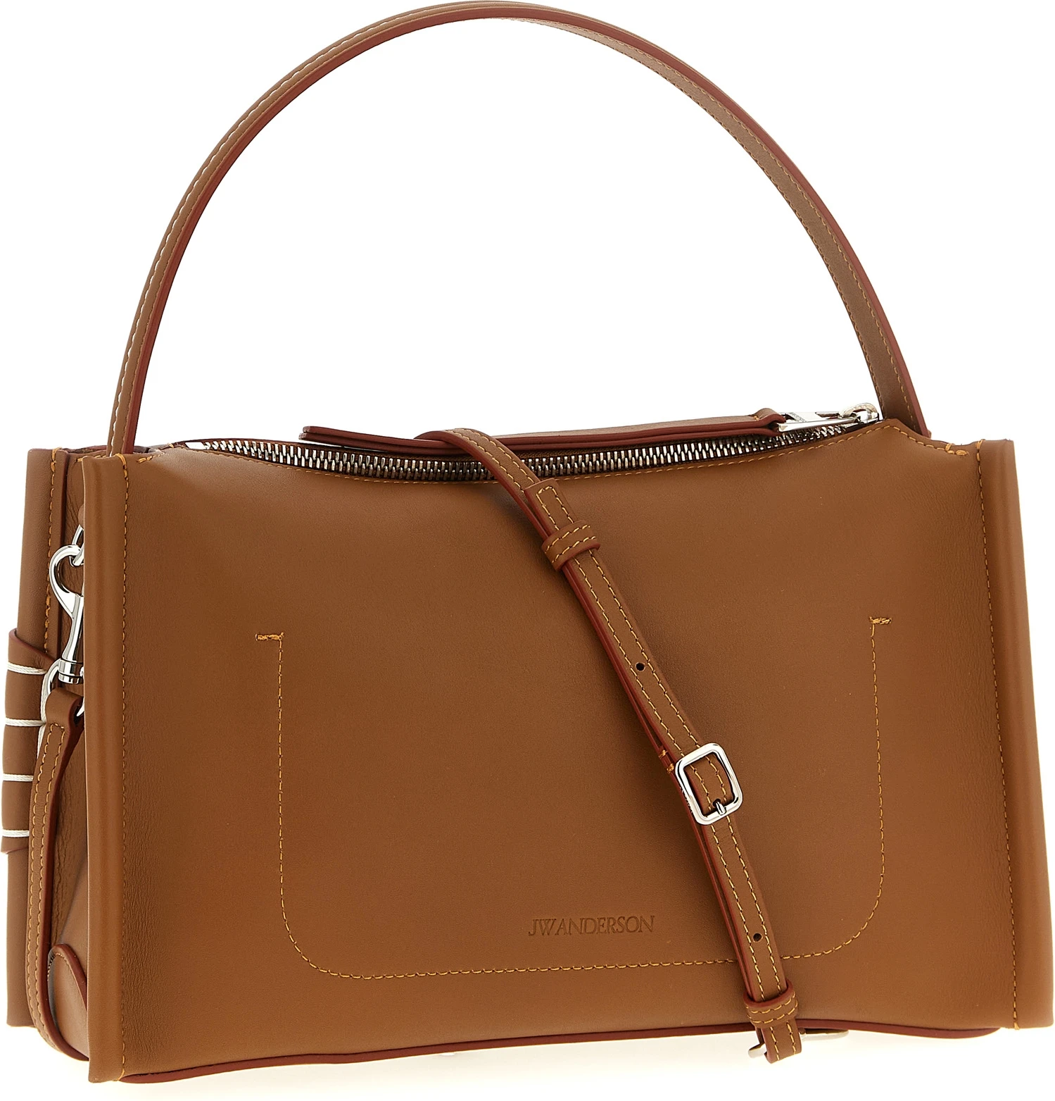 Brown Calfskin Shoulder Bag