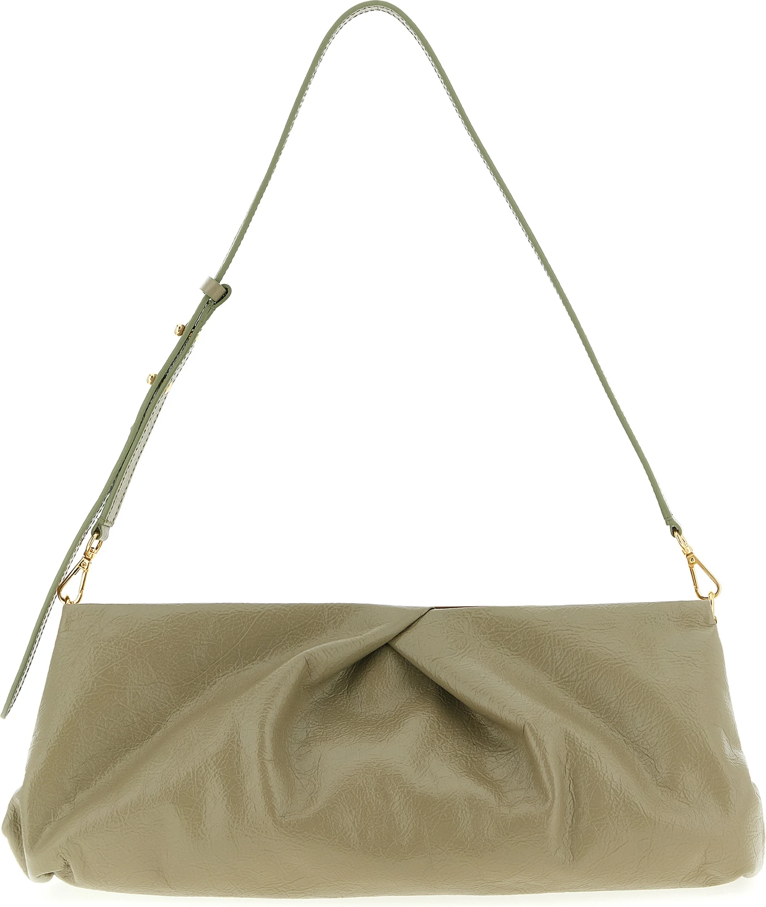 Bicolor Calfskin Clutch Bag Dries Van Noten