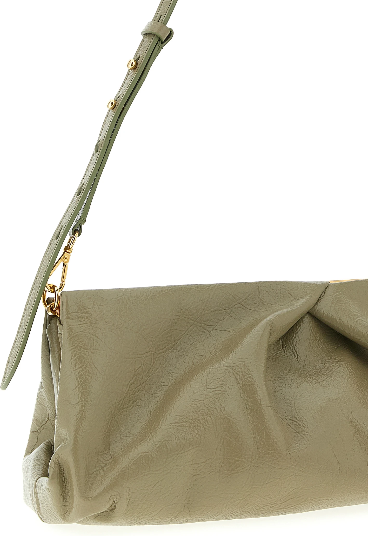 Bicolor Calfskin Clutch Bag Dries Van Noten