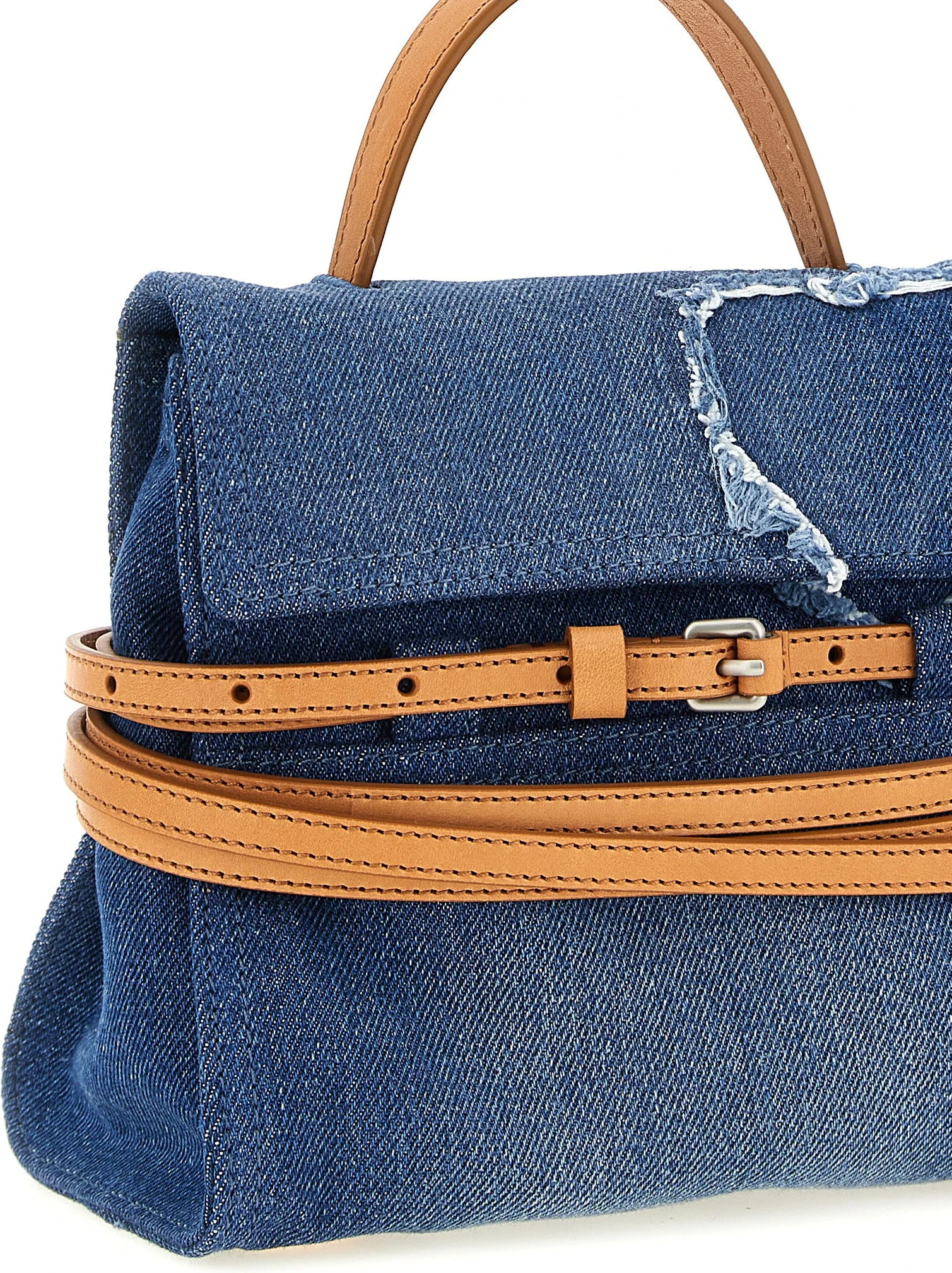 Blue Cotton Handbag Moschino