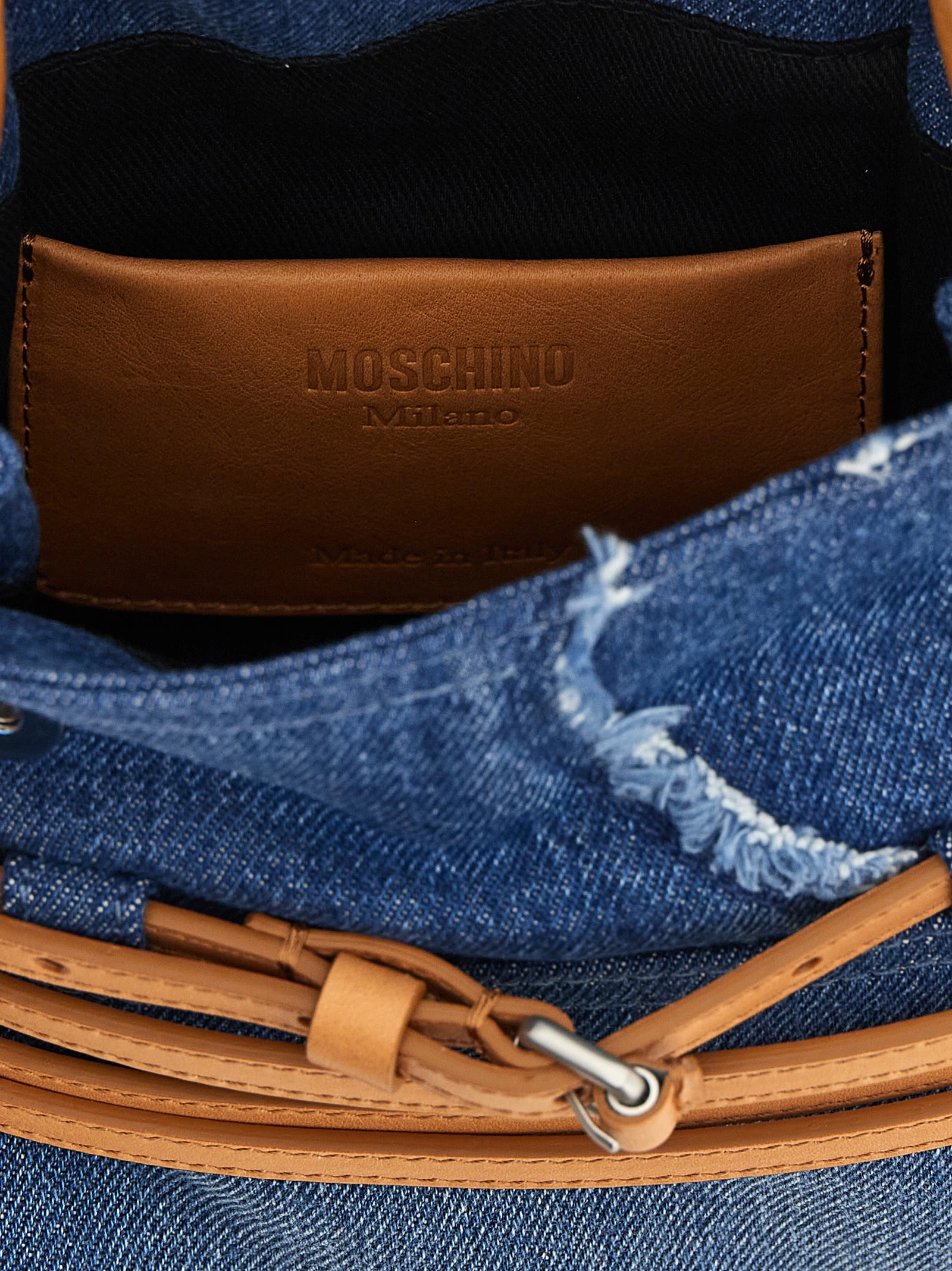 Blue Cotton Handbag Moschino