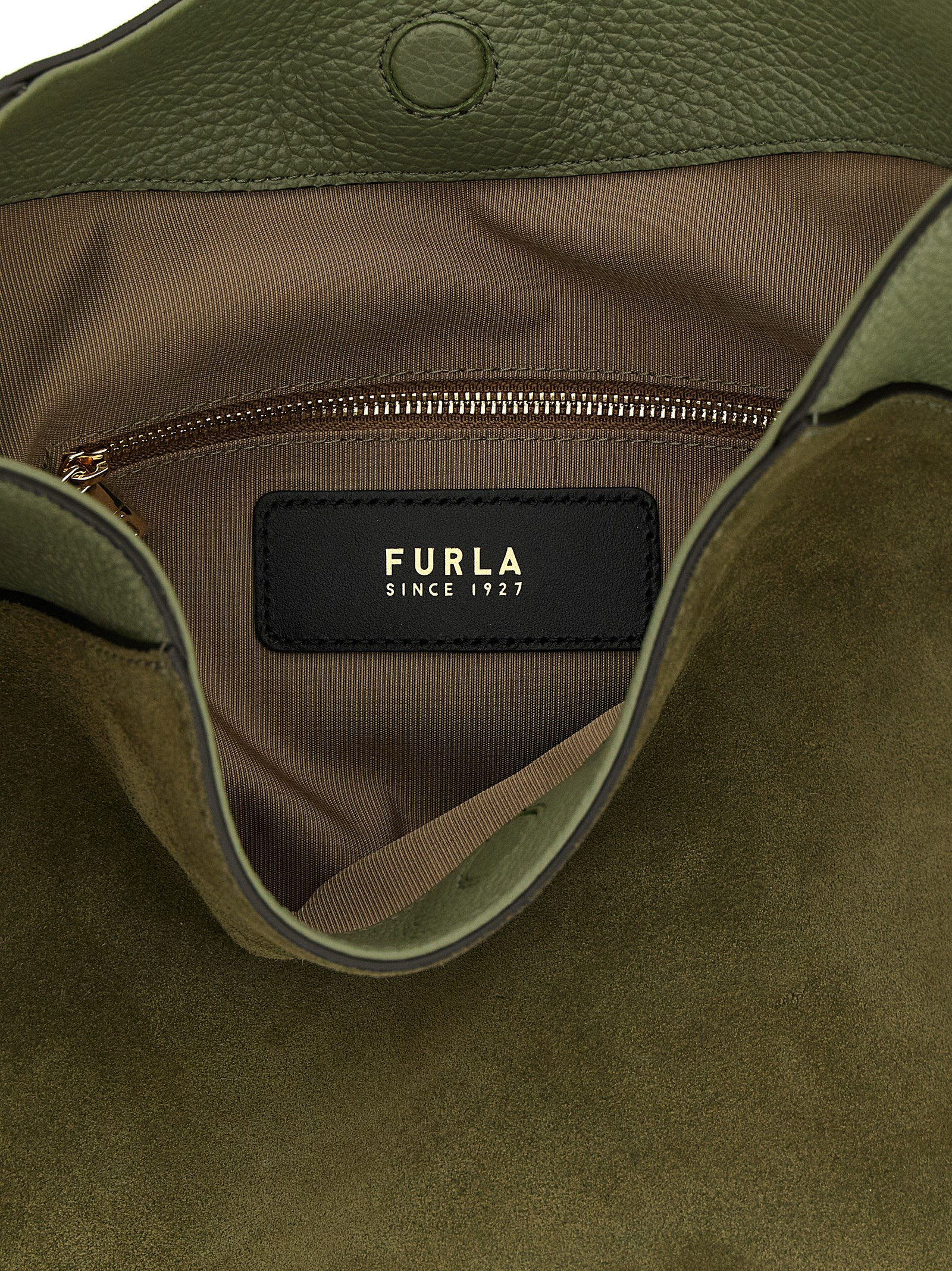 Сумка на плечо Furla из двуцветной телячьей кожи