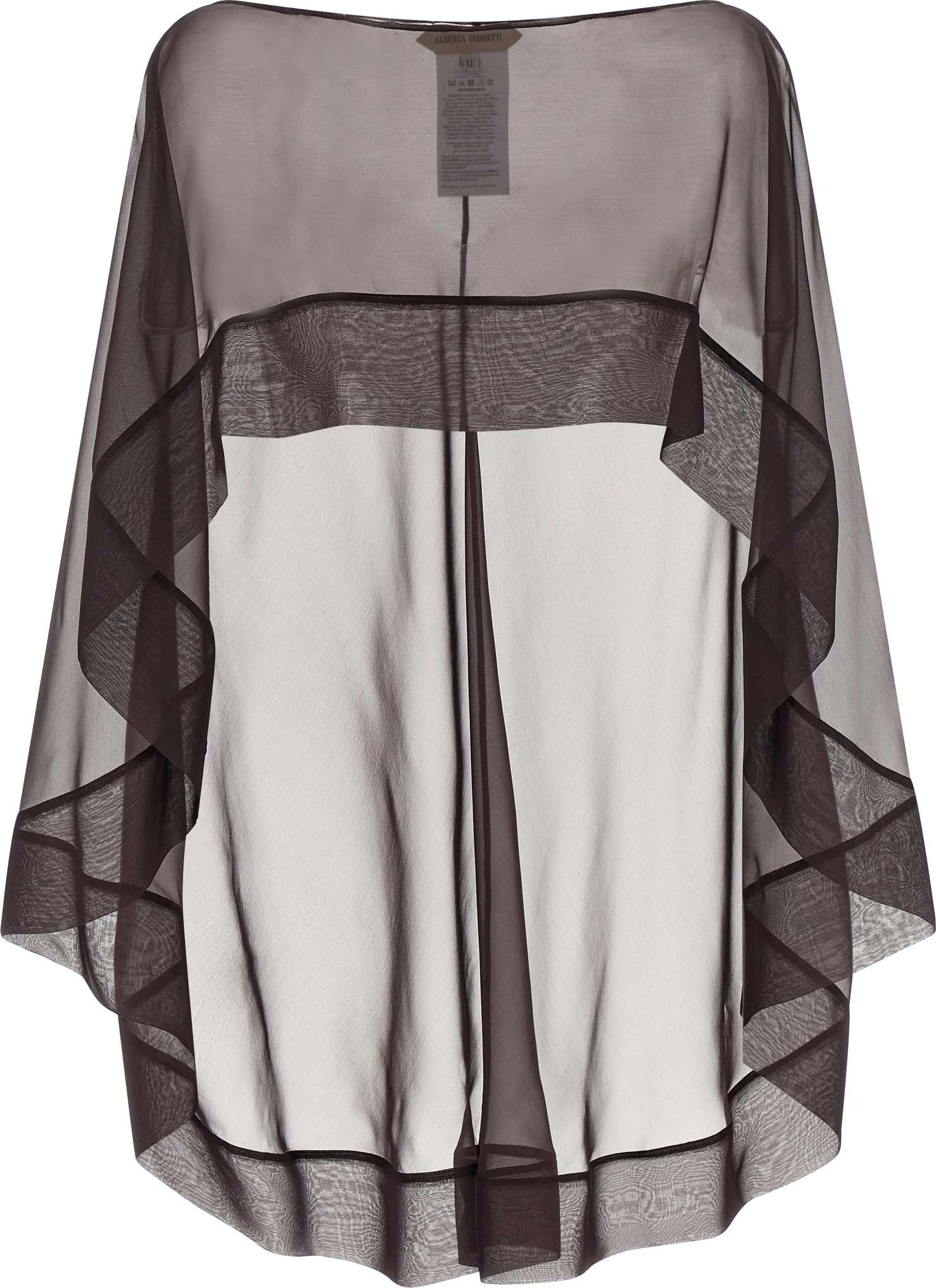 Brown Silk Scarf Alberta Ferretti