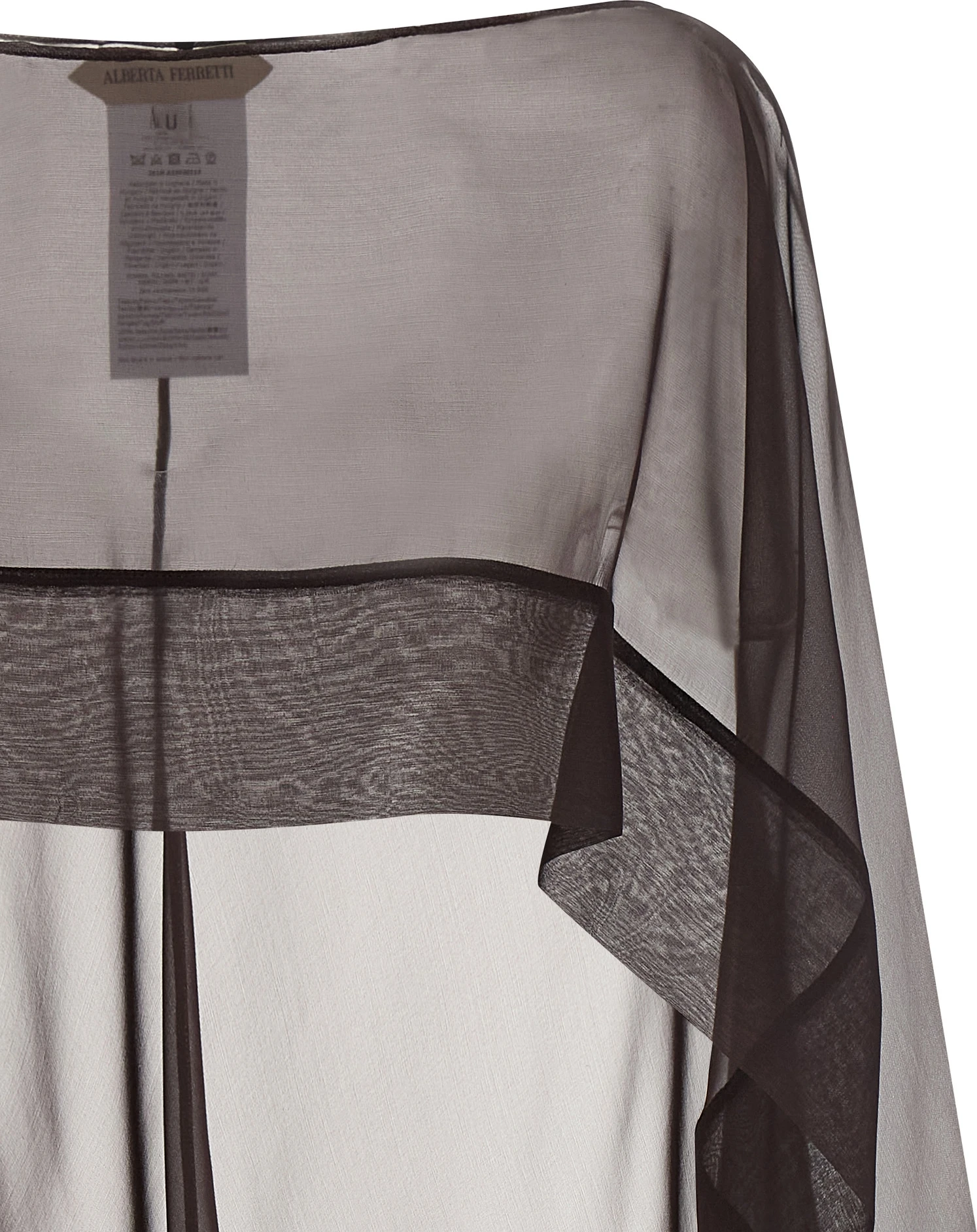 Brown Silk Scarf Alberta Ferretti