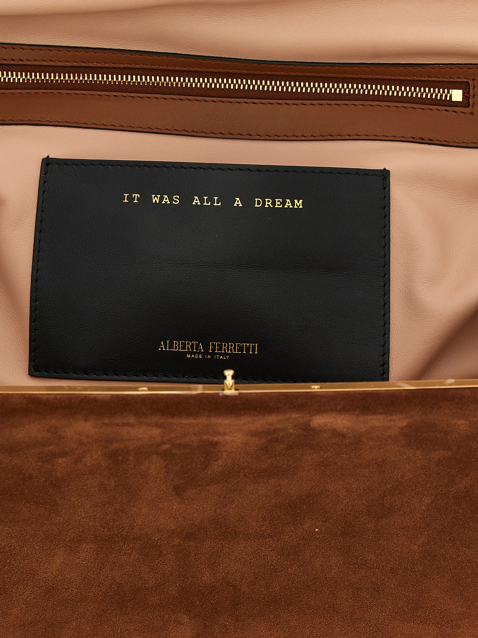 Clutch Bag Alberta Ferretti Maxi Suede Pouch