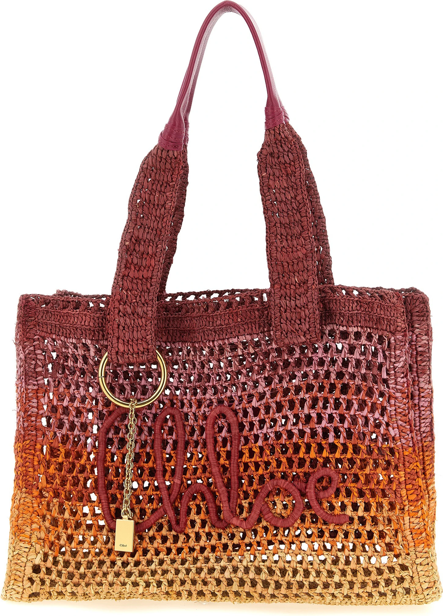 Tote Bag Chloe Multicolor Raffia Tote Bag