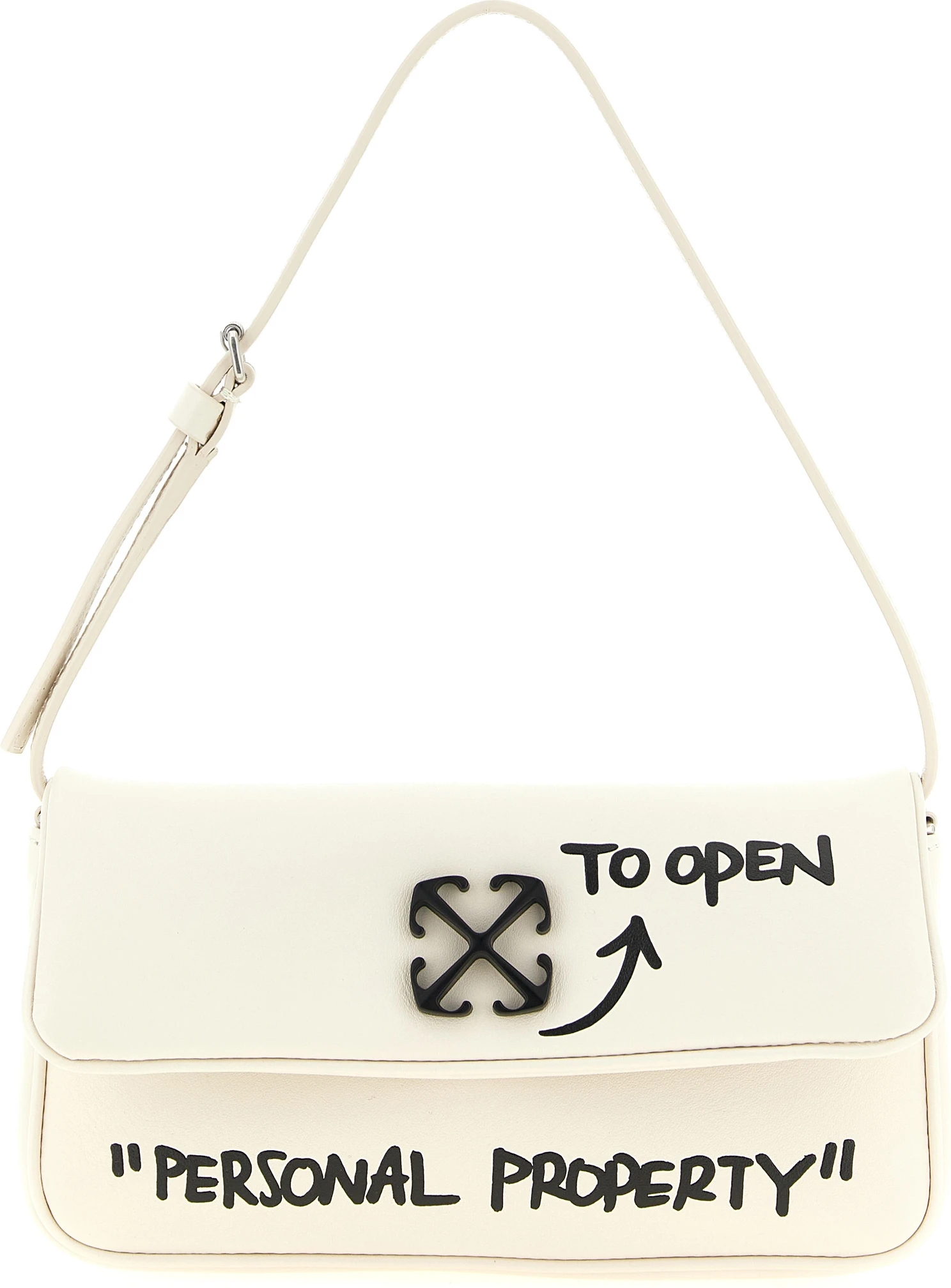 Shoulder Bag Off-White Lamb Leather