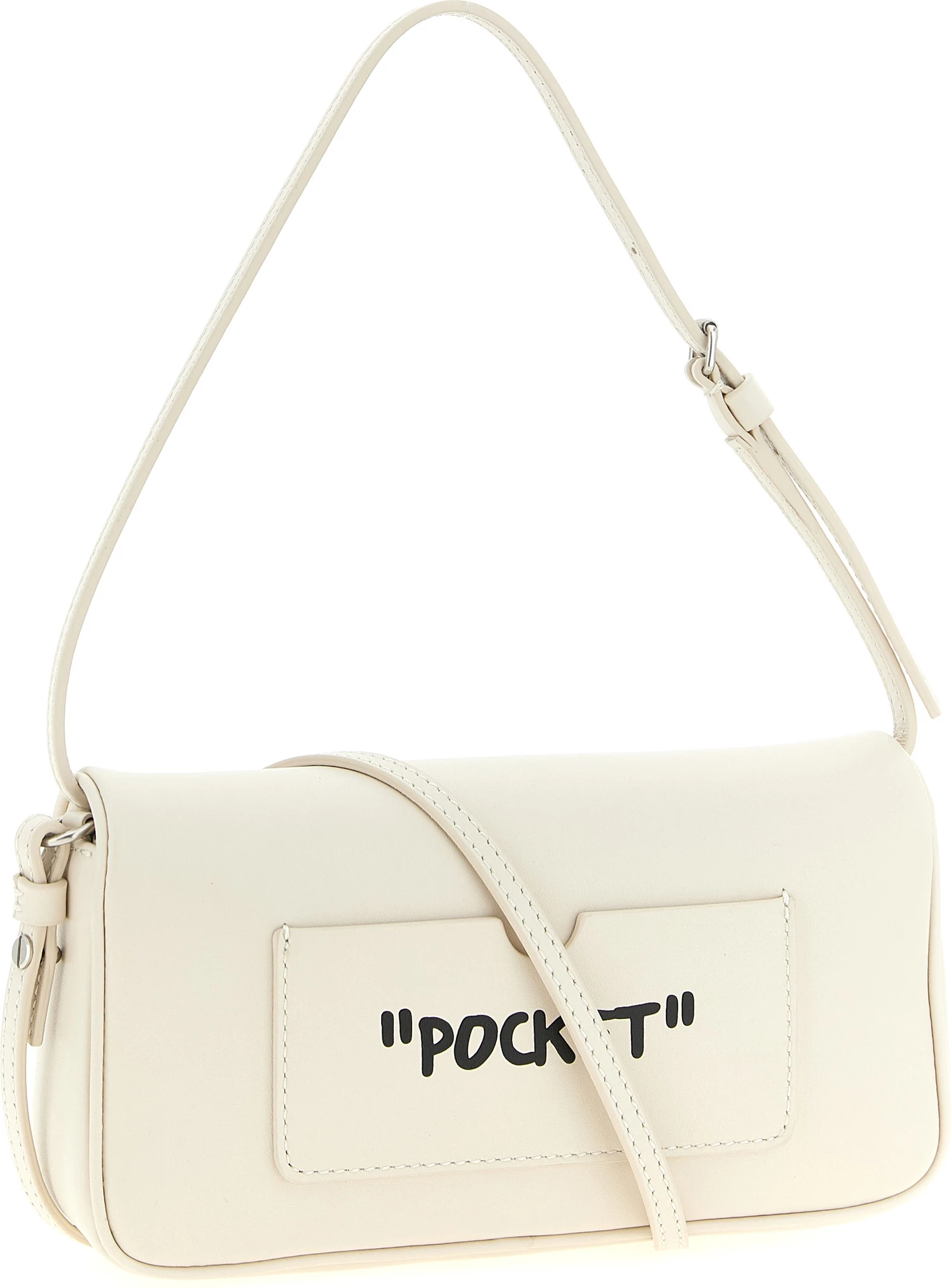 Shoulder Bag Off-White Lamb Leather