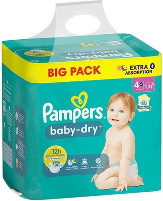 Подгузники Pampers Baby-Dry Размер 4+