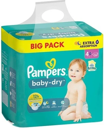 Подгузники Pampers Baby-Dry Размер 4+
