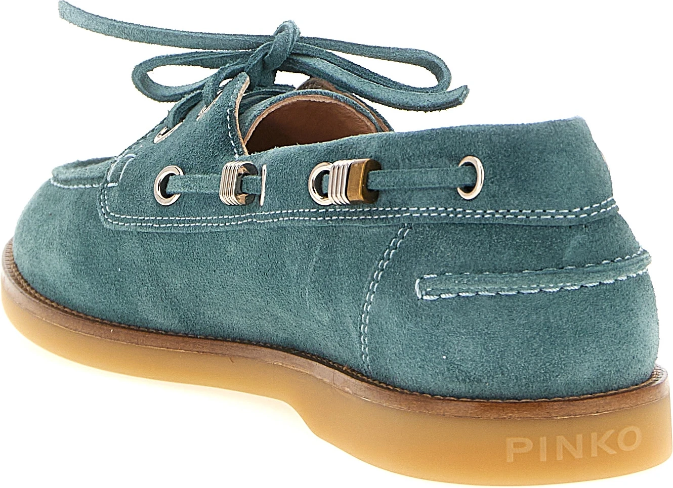 Синие мокасины из телячьей кожи Pinko