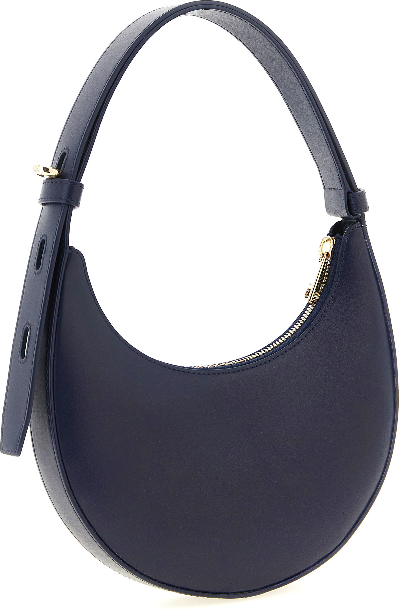 Синяя сумка Furla из кожи теленка на плечо