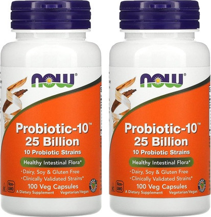 Растительные капсулы Now Foods Probiotic10 25 миллиардов