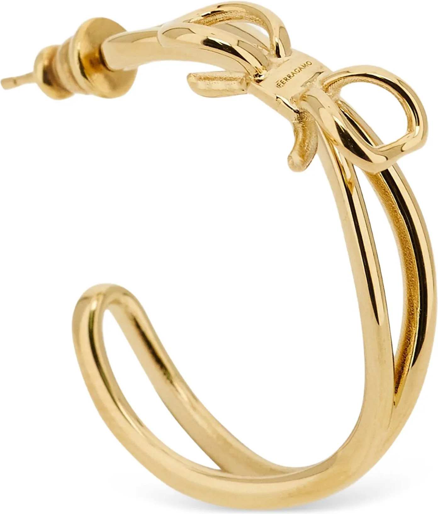 Золотые латунные серьги Ferragamo
