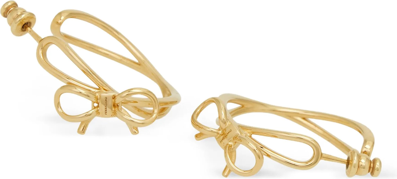 Золотые латунные серьги Ferragamo